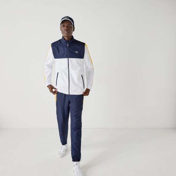 Lacoste SPORT Lightweight Colorblock Tracksuit - Tepláková Souprava Pánské Tmavě Blankyt Blankyt / B